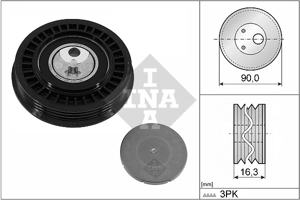 Tensioner Pulley, V-ribbed belt